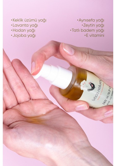 Bade Natural Bebek Konak Karşıtı Kuru Saç Derisi Doğal Bakım Yağı