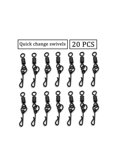 20 Adet Qucik Kwik Değişim Esnek Halka Fırdöndüler İngiltere Boyutu 8 Kwik Chod Ağırlığı Güvenlik İğne, Fırdöndü, Kurşun 56744117