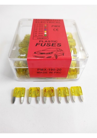 Replax 20 Amper Mini Yassı Bıçak Japon Sigorta 100'lü Paket