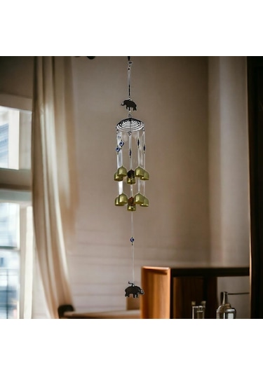 T.concept Fil Ve Nazar Boncuklu Rüzgar Çanı 65 Cm