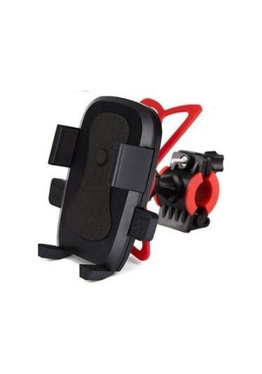 Kenpazar Lastik Destekli Standlı Bisiklet Telefon Tutucu Siyah