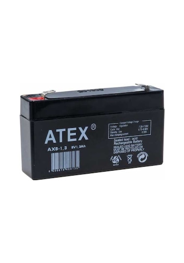 6 V 1.3 Ah Kuru Akü