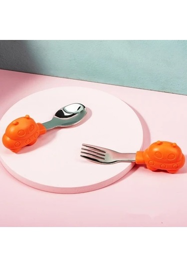 Lemestar Bebek Eğitim Kaşığı - Güvenli, Kaymaz Sap Ve Yuvarlak Uçlu 2'li Set 6 Ay+
