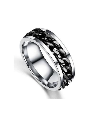 Fastbuy Punk Rock Rengarenk Çelik Çevirilebilir Bilezikler, 9 Numara Siyah Çok Renkli