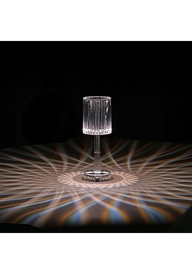 Atmosfer Lambası Kristal Masa Lambası Şarjlı Dokunmatik Akrilik Elmas Gece Lambası Usb Üç Renkli Tak-çalıştır Model Gece Masa Lambası Diğer