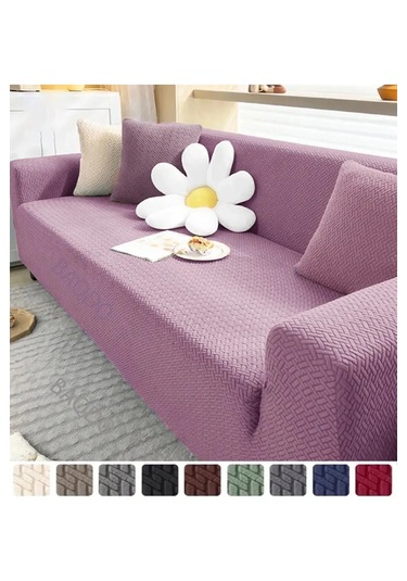 StarMall Tuğla Desen Koltuk Örtüsü Çekyat Kılıfı 3Lü Bir Adet Pembe