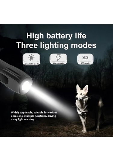 Willowhaven Led Fenerli Ses Dalgası Teknolojili Parlak Siyah Hayvan Kovucu 3 Mod Usb Şarj Edilebilir Köpekler Kediler Sincaplar İçin El Tipi Sönik Kovucu