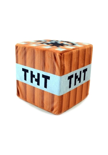 Minecraft TNT Dekoratif Küp Yastık Minder Peluş Oyuncak 10CM