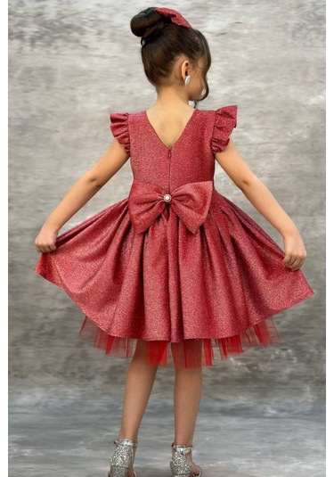 Riccotarz Kız Çocuk Parıldayan Nar Çiçeği Elbise Narçiçeği