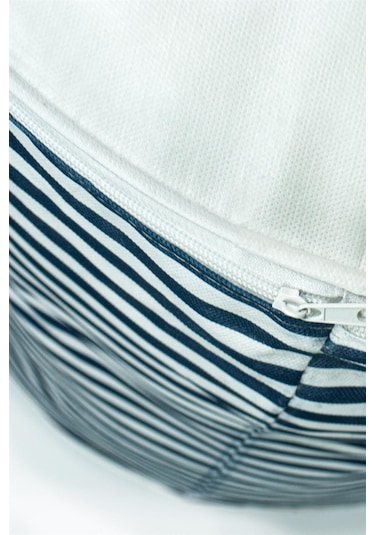 Vedsey Silindir Çok Amaçlı Düzenleyici Hurç 45 x 50 CM Lacivert Çizgili Lacivert