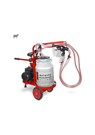 Melasty Ecomini Last Point İkili Koyun Süt Sağma Makinesi Alüminyum Güğüm-silikon Memelik Kuru Pompa -3185