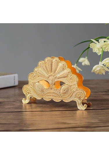 Altın Tavuskuşu-avrupa Tarzı Masa Doku Tutucu Peçete Raf Standı Metal Sanat Zanaat Ev Dekorasyon El Restoran Masaüstü Cafe Süsler Hediye