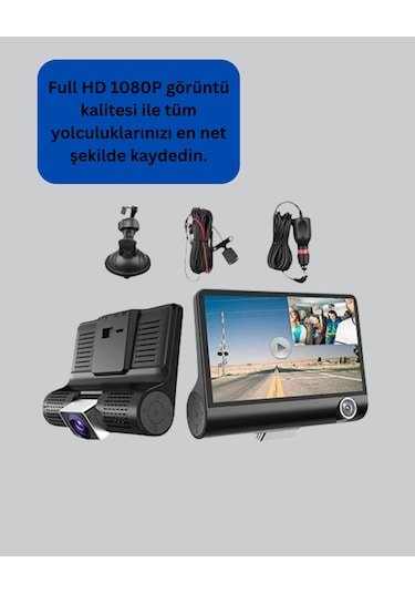 170 Geniş Açılı Araç Kamerası - 4.0' Ips Ekranlı Full Hd Dvr