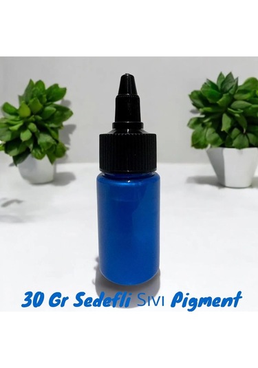 Epoksi Bazlı Mavi Parlak Sıvı Sedefli Pigment 30 Gr Hobi,sanat,ahşap,magnet İçin