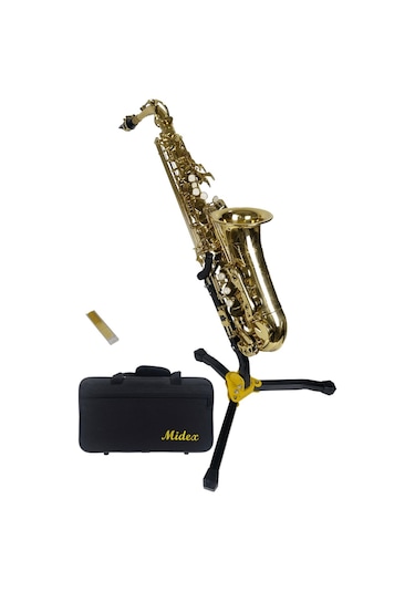 Midex Sf-8000St Standlı Profesyonel Alto Saksafon Stand Çanta Ve