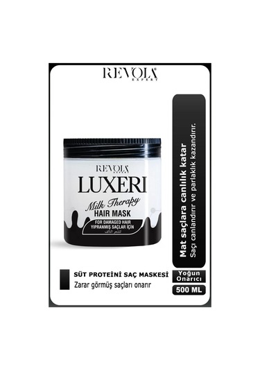 Revola Luxeri Yıpranmış Saçlar İçin Tuzsuz Saç Maskesi 500 Ml Milk Therapy
