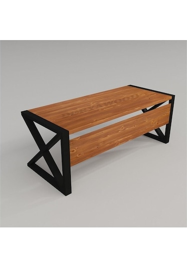 Deryawood Silver Ahşap Bilgisayar Masası 140x85x76 C-ön Ahşap Açık Ceviz