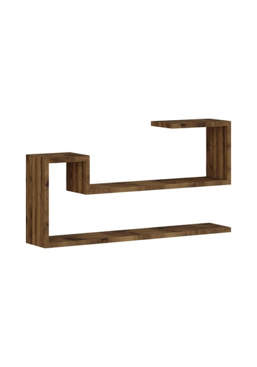 Ravi Dekoratif Duvar Rafı, Modern Kitaplık Ve Raf Ünitesi Antik Ceviz