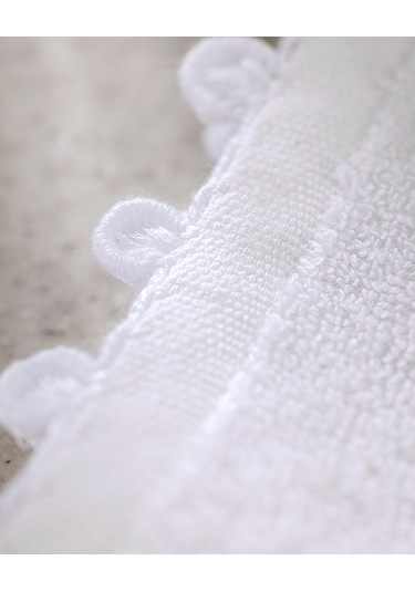 Melly Kroşeli %100 Pamuk 2'li El Havlusu - Beyaz - 30x40 Cm 8684427204535 Beyaz