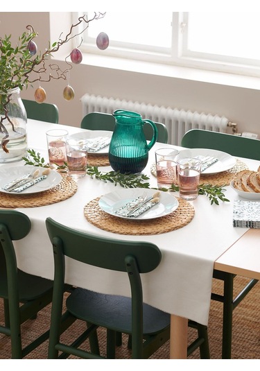 Rönnınge Ahşap Sandalye, Yeşil Renk 1 Adet