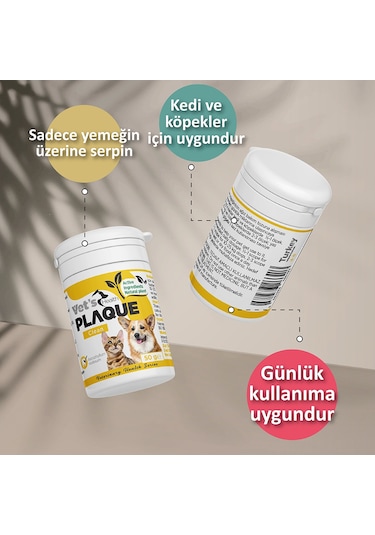 Vet's Health Plaqueclean Kedi Köpek Diş Taşı Tartar ve Plak Giderici 50 G