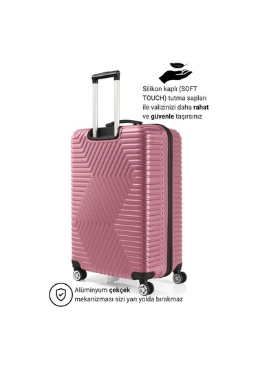 G&d Polo Suitcase Abs Gül Kurusu Büyük Boy Valiz 600.08-b Gülkurusu