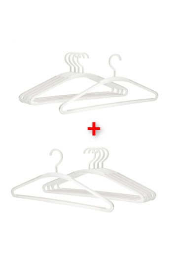 10 Adet Giysi Askısı Genişlik 42 Cm İkea 10 Lu Set Elbise Askısı Beyaz