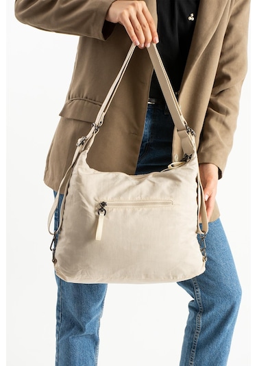 Yumuşak Dokulu Ultra Hafif, Esnek Ve Su Geçirmez Polyamid Kumaş Omuz Ve Sırt Çantası Bej Model: 571-13-14j Bej