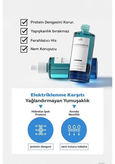 Lador Wonder Saç Yağı Hasarlı Saçlar Için Keratin Tedavisi 100 ml