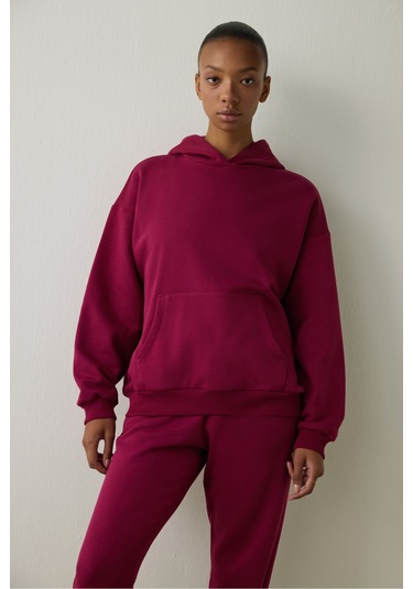 Penti Mor Kapüşonlu Oversize Sweatshirt