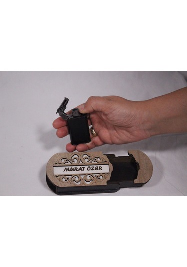 Çakmak Kişiye Özel İsim Yazılı Ve Mdf Tasarım Kutulu No:50-3