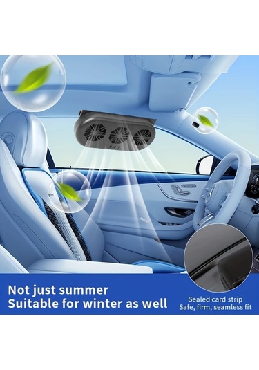 Xuweiwei Beyaz Kompakt Güneş Araba Havalandırma Fanı Usb Portlu Koku Duman Ve Hava Kirliliğini Giderir Taşınabilir Araç Soğutma Sistemi Pilsiz