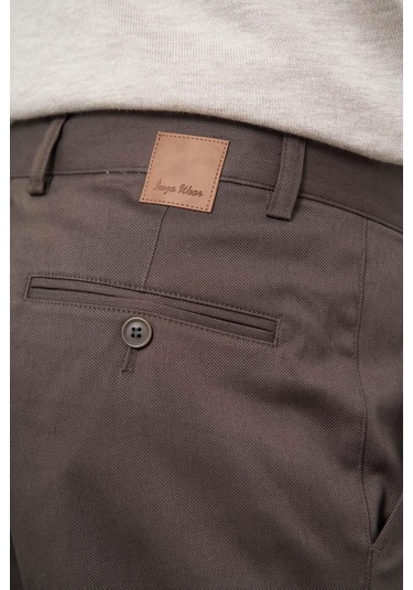 Koyu Camel Düz Armürlü Pamuklu Yan Cep Comfort Fit Casual Pantolon 1003245164 Koyu Camel