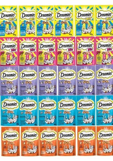 Dreamies Karışık Lezzet Yetişkin Kedi Ödül Maması 30 x 60 G
