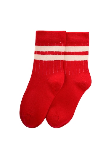 Cigit Ham Çizgili Soket 3-8 Yaş Kırmızı Kırmızı