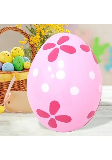 Pazly Yumurtası Suntek Şişme Pembe Paskalya Ev Dekoru Dekorasyon Zb