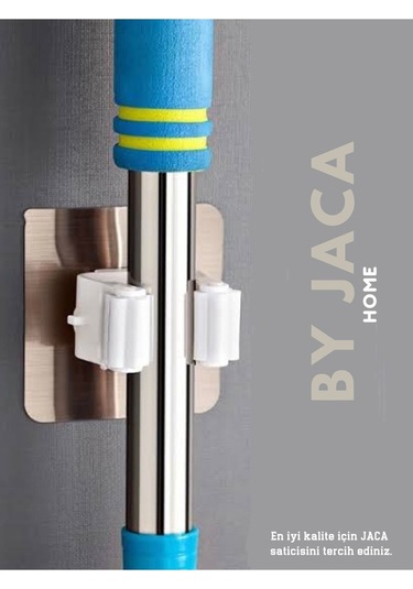 Yapışkanlı Mop Fırça Tutucu Mutfak Banyo Askısı Renkli