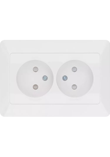 Tdm Electric Çift Priz 2p, Korumalı, 10a, 250v, Beyaz "ılmen" Tdm 223550201 Ilmen