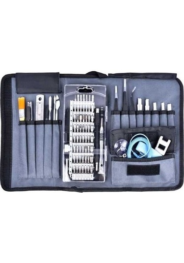 Trendooze Vanadyum Tornavida Telefonu Siyah Seti Krom Cep Çanta Bez Bakım Aracı Adet 60 + Ff