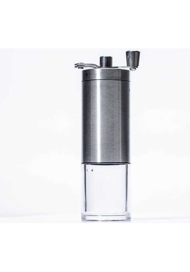 Createtech El İle Çevirmeli Taşınabilir Manuel Kahve Öğütücü Ev Tipi Gümüş Kahve Makinesi Gümüş