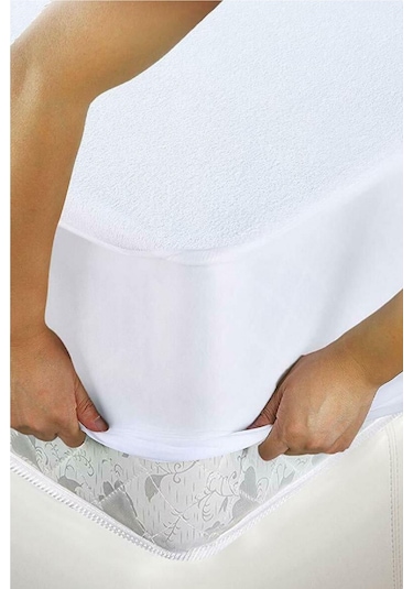 Mycey Pamuk Bebe Fitted Alez 70x110 Cm Sıvı Geçirmez Yatak Koruyucu Beyaz