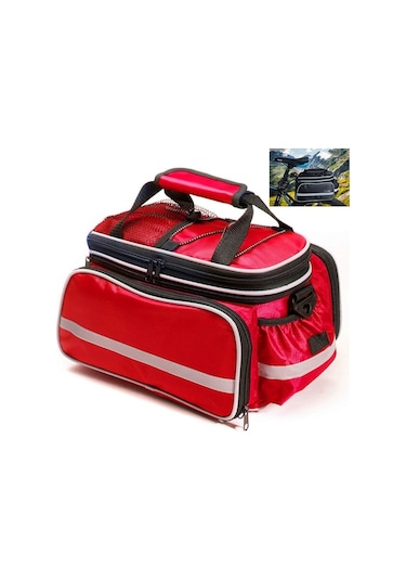 Dağ Bisikleti Arka Raf Su Geçirmez Çanta Kırmızı