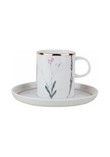 Porland Botanical Tabaklı Kahve Fincanı 80Cc