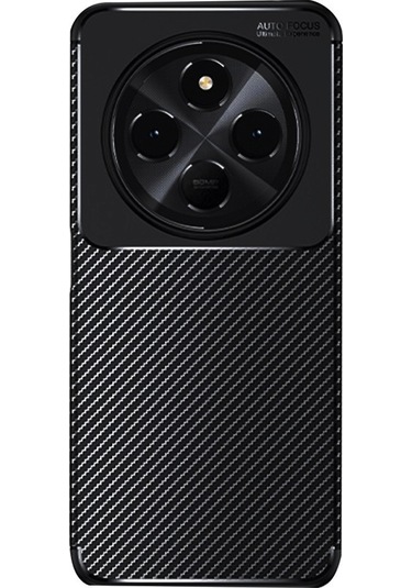 Oppo Reno 11 Fs Kılıf Focus Carbon Desen Silikon Kapak Siyah