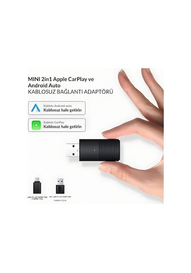 Maiyame Kablosuz Carplay Ve Android Auto Adaptörü - 5ghz Hızlı Erişim, Usb Bağlantılı, Plug & Play, İphone Ve Android Uyumlu Araç Kiti