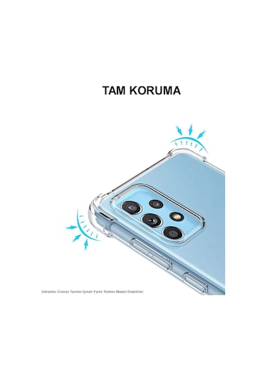 Xiaomi Pocophone F1 Kapak Silikon Antishock Köşe Korumalı Airbag Şeffaf Kılıf