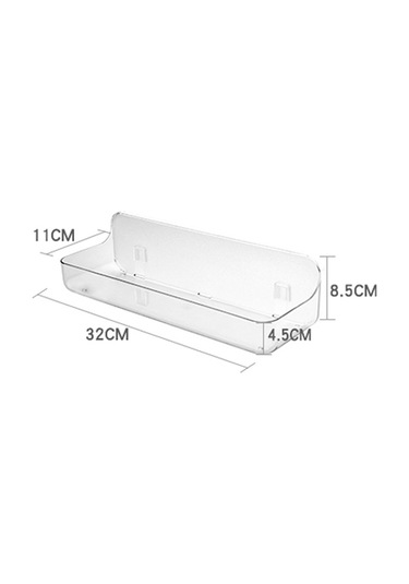 Suofeng Banyo Suyu Akıtmalı Sopa Sabun Depolama Rafı - Delme Yok Kurulum - Duvar Taklı Plastik Organizer Şeffaf Uzun Tip Diğer