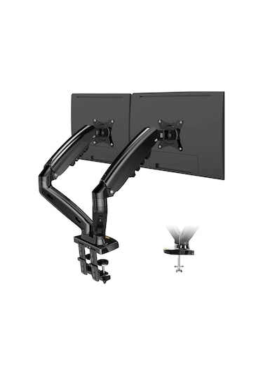 Vontech F160 Amortisörlü Çiftli 17-27'' Masa Üstü Monitör Tutucu