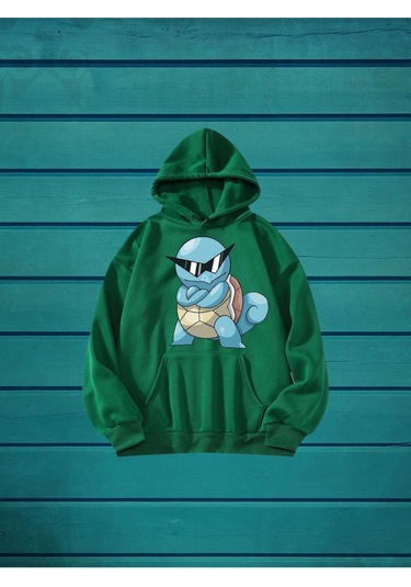 Be Happy Baskılı Kapüşönlü Sweatshirt Kahverengi