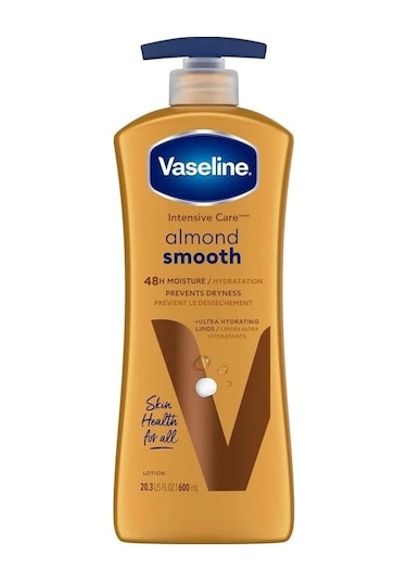 Vaseline Intensive Care Hand And Body Lotion Almond Smooth 20.3 Oz 600 Ml